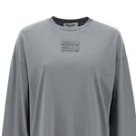 Футболка женская серая Miu Miu - фото 2