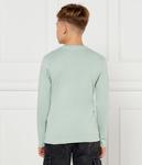 Лонгслив детский Calvin Klein Jeans хлопковый, зеленый - фото 3