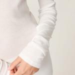 Платье из джерси в рубчик Miu Miu, белый - фото 4