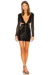 Платье мини Michael Costello x REVOLVE Elise, черный - фото
