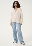 Джемпер Kaffe Jumper, Feather Gray Melange/Beige - фото 2