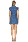 Джинсовое мини-платье Jax в светло-васильковом цвете Veronica Beard, Light Cornflower - фото 3