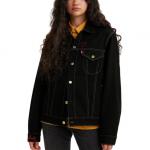 Джинсовая куртка женская черная обсидиан Levis - фото 4