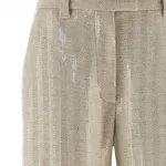 Брюки с петлями для ремня Brunello Cucinelli, экрю - фото 5