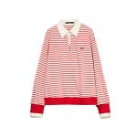 ELLE Свитшот Women's Stripes Lapel Moderate Regular - фото