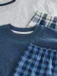 Пижама Next, цвет Navy/Azure/Light grey - фото 3