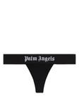 Palm Angels трусы-стринги с логотипом, черный - фото