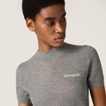 Кашемировый свитер MIU MIU, серый - фото 4