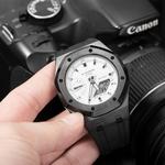 CASIO Часы Retrofit Series Quartz Movement Fluoroelastomer Strap Watch Unisex White Dial, Panda - фото 5