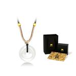 Халцедоновое нефритовое ожерелье Unisex MOVER, хаки - фото