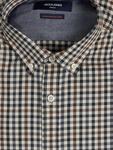 Рубашка JACK & JONES Slim fit Button Up Greg, бежевый/коричневый - фото 3