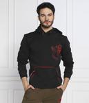 Толстовка мужская Hugo с контрастным принтом, черный/красный - фото 3