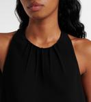 Мини-платье с отделкой из перьев Prada, Nero - фото 4