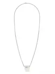 Колье с логотипом Rick Owens, серебяный - фото