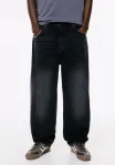 Свободные джинсы Pull&Bear, Black - фото
