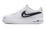 Кроссовки Nike Air Force 1 Low Cut Out Swoosh White Black GS - фото