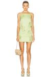 Платье мини Leia Petal Leo Lin, Chartreuse - фото