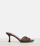 Skye 70 mesh мюли Jimmy Choo, Chocolate - фото 4