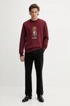 Хлопковая толстовка Hackett London, бордовый - фото 2