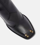 Кожаные сапоги до колена с шипами Etro, Black - фото 5