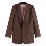 Блейзер Scotch & Soda Sequin Jacquard Sb, коричневый - фото