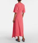 Платье миди из сирсакера Ganni, Racing Red - фото 3