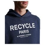 Худи Superdry Studios Rcycl City, синий - фото 4