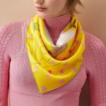 HERMES Шёлковый шарф, Yellow - фото 3