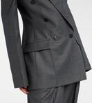 Двубортный шерстяной блейзер Givenchy, Grey Mix - фото 5