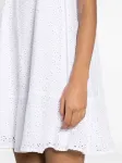 Платье мини с английской вышивкой KENZO, белый - фото 5