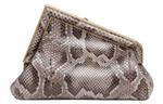 FENDI Первая Python Skin One Shoulder Crossbody Clutch Small Women's Dark Gray - фото 3