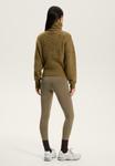 Джемпер OYSHO HALF-ZIP MIXED KNIT, Khaki - фото 3