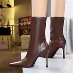 Женские Ботинки Челси Черные/Коричневые BIGTREE - фото 6