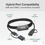 Кабель USB-C Plugable USB 3.0 Windows Transfer Cable with USB-C USBC-TRAN - фото 2