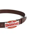 Ремень с логотипом DSQUARED2, коричневый - фото 3