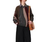 Полосатый вязаный джемпер Batia ADER ERROR, коричневый - фото 7