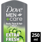 Dove Men+Care Освежающий экстрасвежий 3-в-1 гель для душа, тела и лица для мужчин, 250 мл, Dove Men + Care - фото 2