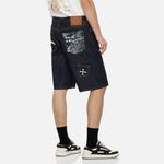 Джинсовые шорты мужские джинсовые синие Evisu, синий - фото 2