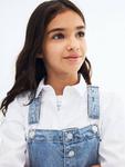 Детское хлопковое джинсовое платье-сарафан Mia Mango - фото 5