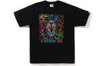 Футболка BAPE Halloween Neon Mexican Skull A Bathing Ape, черный - фото