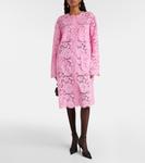 Кружевное платье миди Dolce&Gabbana, розовый - фото 2