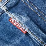 Сырые потертые джинсы DSQUARED 2, синий - фото 10