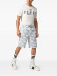 Шорты Kid Fit Chambray с принтом Philipp Plein, синий - фото 2