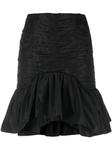 Patou юбка мини Bloom с оборками, черный - фото
