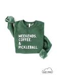 Свитшот Weekends Coffee & Pickleball In Forest OAT COLLECTIVE, Forest - фото