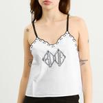 Майка с монограммой в виде бриллианта Bode, белый - фото 5