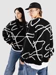 Свитер Poetic Collective Doodle Jacquard Knit Crewneck Strickpullover, black - фото 2