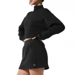 Кроп-топ для женщин с водолазкой Moderate Alo Yoga, winter frost - фото 4