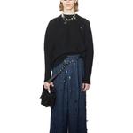 Свитер из шерсти с вышитым логотипом Acne Studios, черный - фото 2