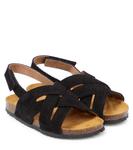 Две замшевые сандалии con me PèPè, черный - фото